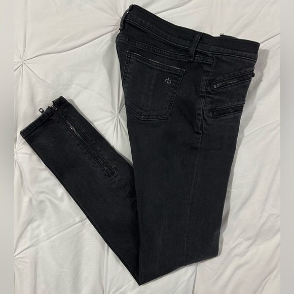 Rag & Bone Jean Blackthorne Distressed Skinny Jeans Ankle Zip Size 27 - Picture 6 of 9